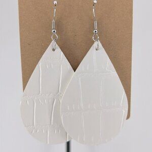Faux Leather Dangle Earrings